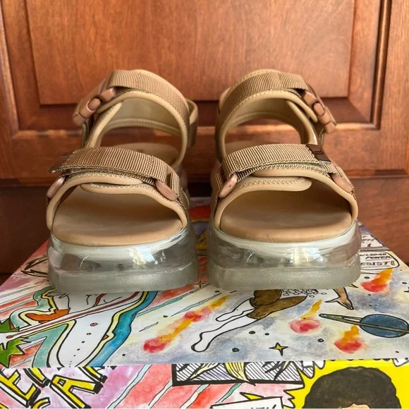 Jeffrey Campbell Women’s Elizondo Nylon Straps Platform Sandals Nude 38 - Picture 2 of 16